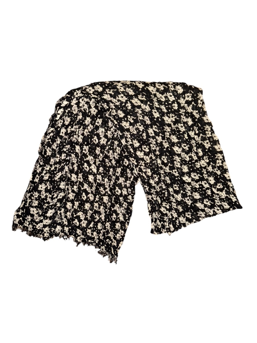 Floral Black and White Scarf